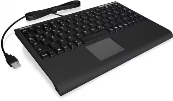Klaviatūra KeySonic ACK-540U+ Black (EN)