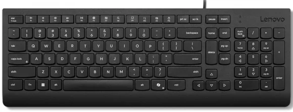 Klaviatūra Lenovo Essential Wired Keyboard (US) Black