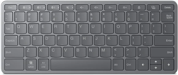 Klaviatūra Lenovo Multi-Device Wireless Keyboard (US) Luna Grey