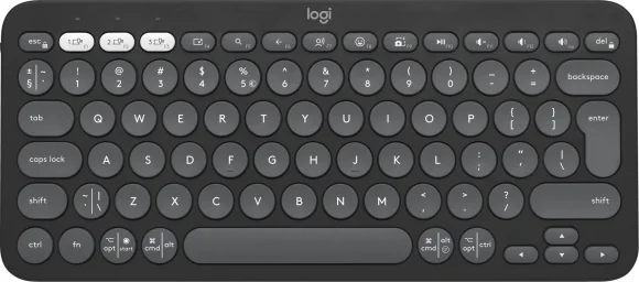 Klaviatūra Logitech K380s Pebble Keys 2 (US) grafito spalvos 920-011851