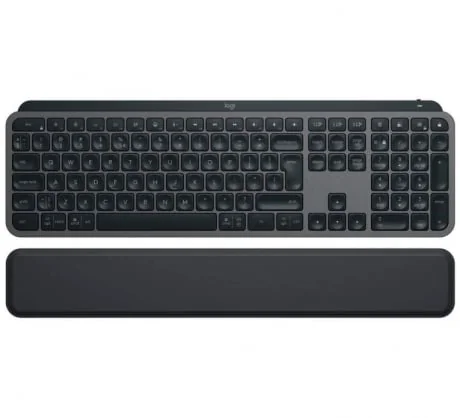 Klaviatūra Logitech MX Keys S PLUS [+palm rest] Graphite [US] 920-011589