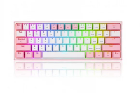 Klaviatūra Redragon Fizz Pro K616 EN Pink/ White