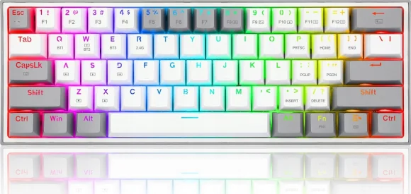 Klaviatūra Redragon K616 Fizz PRO White/ Grey Red Switch (EN)