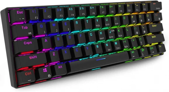 Klaviatūra Royal Kludge RK61 Black Blue Switch (EN)