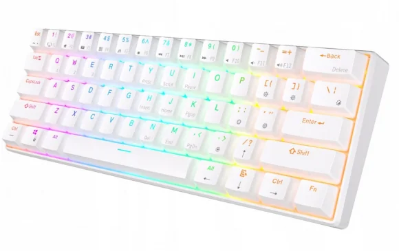 Klaviatūra Royal Kludge RK61 White Blue Switch (EN)