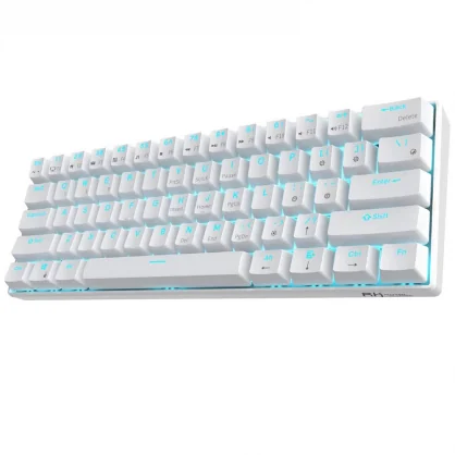 Klaviatūra Royal Kludge RK61 White, Red Switch, EN