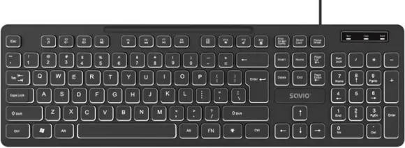 Klaviatūra Savio KB-04 Black (EN)