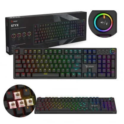 Klaviatūra Savio STYX EN Black