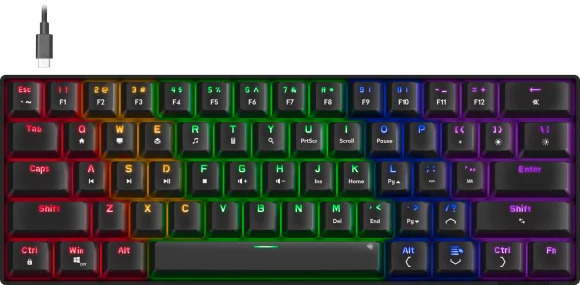 Klaviatūra SpeedLink Atmos RGB Rainbow (EN)
