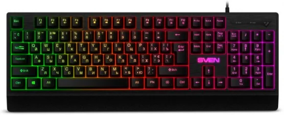 Klaviatūra Sven KB-C7150EL (EN/ RU) Black