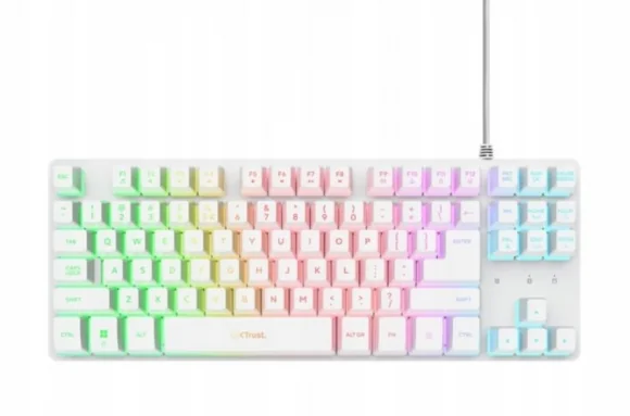 Klaviatūra Trust GXT 833W Thado (EN) White