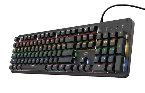 Klaviatūra Trust GXT 866 TORIX keyboard USB QWERTY US International Blac