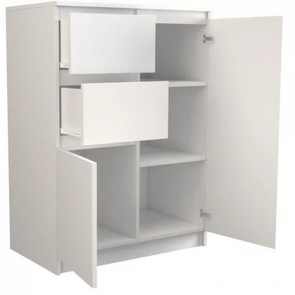 Komoda TOP E SHOP Topeshop KOMODA SZAFKA 2D2S 70CM BIEL DRZWI SZUFLADY