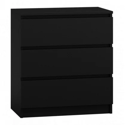 Komoda TOP E SHOP Topeshop Komoda szafka 3 szuflady m3 czerń (M3 CZERŃ)