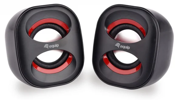 Kompiuterinės kolonėlės EQUIP Mini USB (245331) juodas/ raudonas