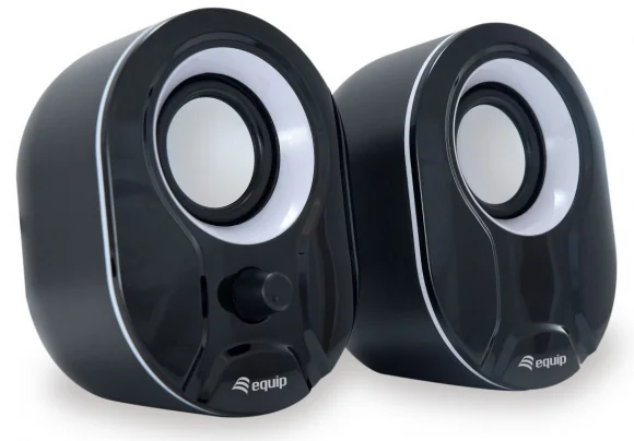 Kompiuterinės kolonėlės EQUIP Stereo (245333) Juodas/ Baltas