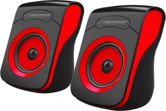 Kompiuterinės kolonėlės Esperanza FLAMENCO 2.0 BLACK/ RED