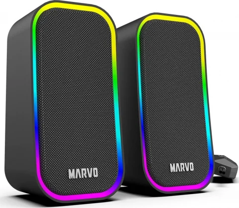 Kompiuterinės kolonėlės Marvo HAVOC 20BK RGB black