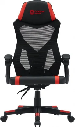 Kompiuteriniai baldai Canyon Gaming chair Flow MCH01 Mesh Black Red