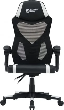 Kompiuteriniai baldai Canyon Gaming chair Flow MCH01 Mesh Black White