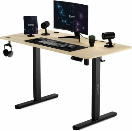 Kompiuteriniai baldai SENSE7 Electric Gaming Desk Nojo Black Pine 120x60 cm