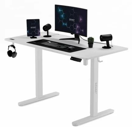 Kompiuteriniai baldai SENSE7 Electric Gaming Desk Nojo White 120x60 cm