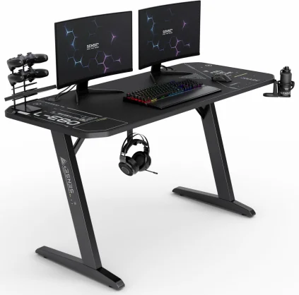 Kompiuteriniai baldai SENSE7 Gaming Desk Nomad Cybernetic Black 140x60 cm