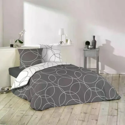 Komplektas NoName Bed Linen Set Elton Grey 140x200cm, 63x63cm