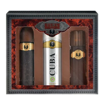 Kvepalų rinkinys Cuba Gold EDT 100 ml + 100 ml priemonė po skutimosi + 200 ml dezodoranto rinkinys