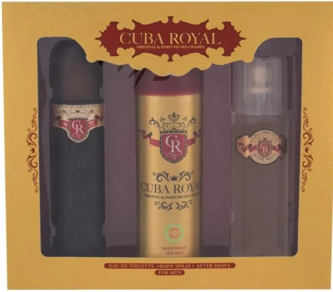 Kvepalų rinkinys Cuba Royal EDT 100ml + Deodorant 200ml + Aftershave 100ml