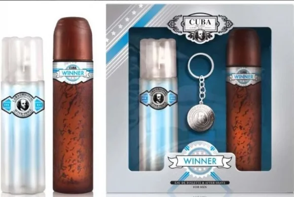 Kvepalų rinkinys Cuba Winner Set EDT 100ml + Aftershave Watter 100ml + Key Ring