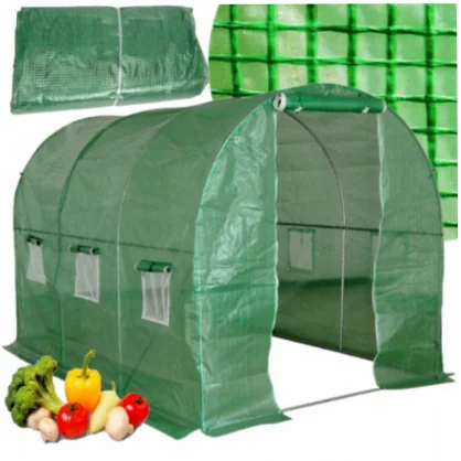 LEAN Foil Tunnel Garden Greenhouse 2x3 6m2 Green for Vegetables Frame