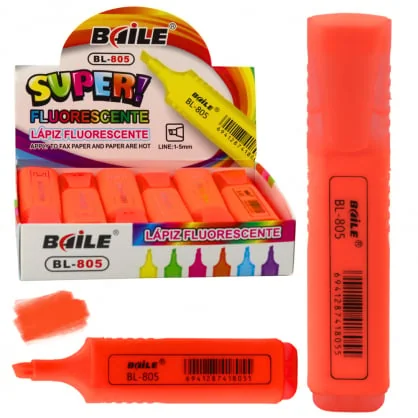 LEAN Highlighter Marker For Notes School Office Neon Intense Orange