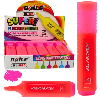 LEAN Highlighter Marker For Notes School Office Neon Intense Pink