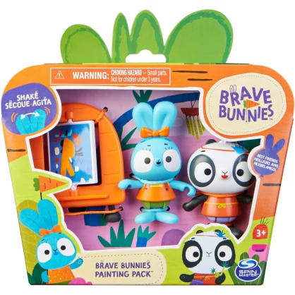 Lėlė Spinmaster Spin Master Brave Bunnies - Paint with Boo Rabbit and Panda, Play Figu