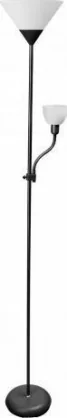 Lempa GTV GTV floor lamp Benfica 60W E27+E14 standing floor lamp black
