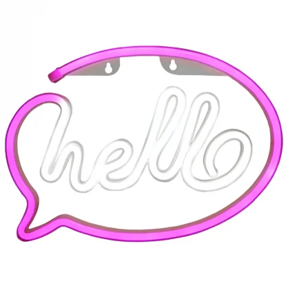 Lempa Manta SNL08PKT Style Neon Lights HELLO Pink/ White