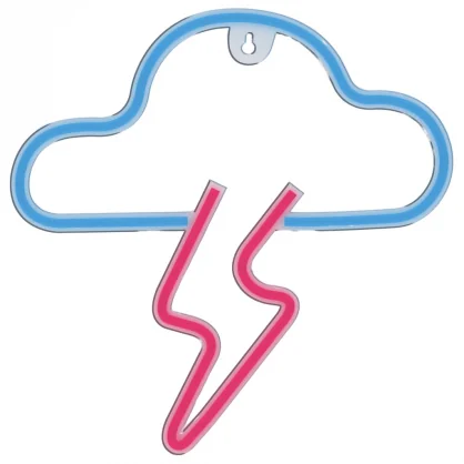 Lempa Manta SNL71BL Style Neon Lights CLOUD WITH LIGHTNING Blue-Pin