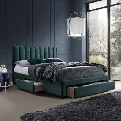 Lova Evelekt Bed GRACE 160x200cm, green