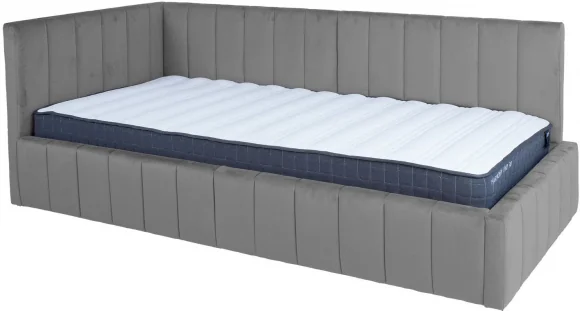 Lova Evelekt JASPER 90x200cm with Mattress HARMONY UNO Grey
