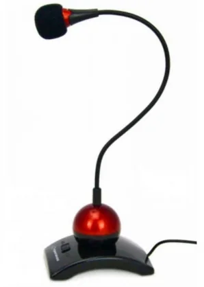 Mikrofonas kompiuteriui Esperanza „Chat Desktop EH130“ raudonas