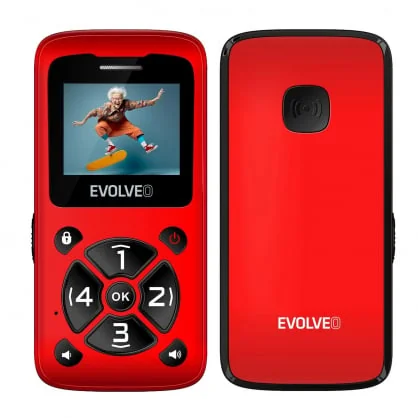 Mobilusis telefonas Evolveo EasyPhone ID Red