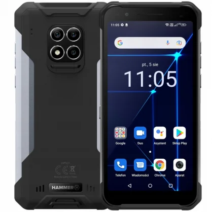 Mobilusis telefonas Myphone Hammer Construction 6/ 128GB Black/ Silver
