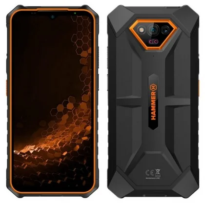 Mobilusis telefonas Myphone Hammer Iron V 6/ 64GB Black/ Orange