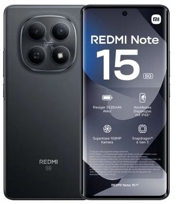 Mobilusis telefonas Xiaomi Redmi Note 15 5G 8/ 256GB Black