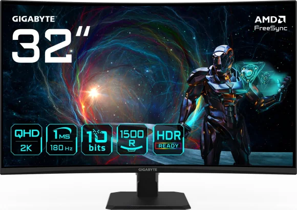 Monitorius Gigabyte GS32QCA 31.5" VA 16:9 Curved