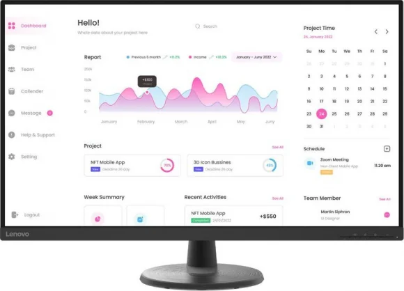 Monitorius Lenovo D32-40 31.5" VA 16:9 66FCGAC2EU