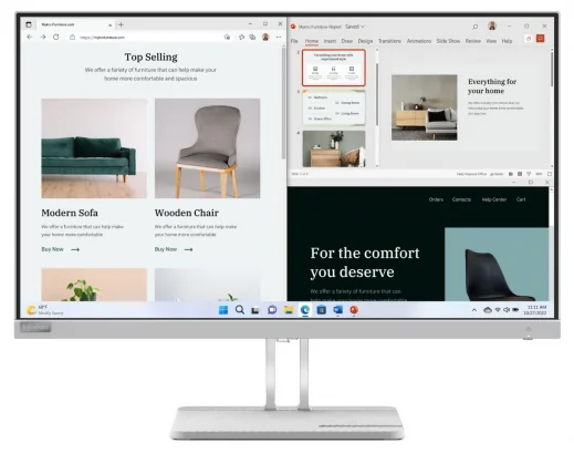 Monitorius Lenovo L27e-40 27" VA 16:9 Debesų pilka