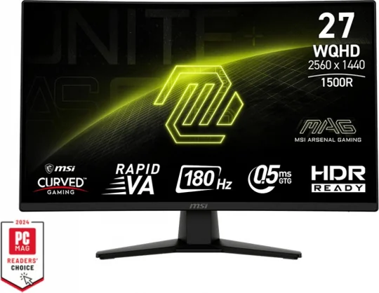 Monitorius MSI MAG 274CQF 27" Rapid VA Curved QHD 0.5ms 180Hz