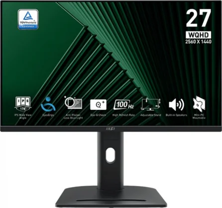 Monitorius MSI PRO MP275QPG 27®® IPS WQHD 100Hz 1ms 16:9